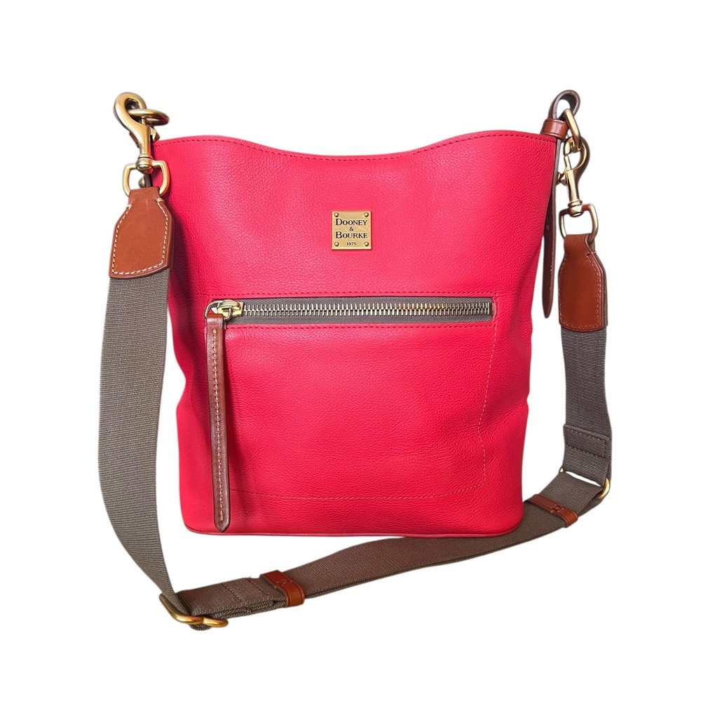 Dooney & Bourke Pebble Grain Small Kiley Crossbody Red Leather Bag‎ - Picture 2 of 16
